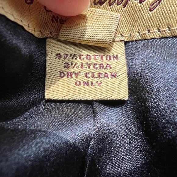 Anya Ponorovskaya Black Fitted Cotton Coat, Size 10, Embroidered Stars, Lined - Picture 8 of 8